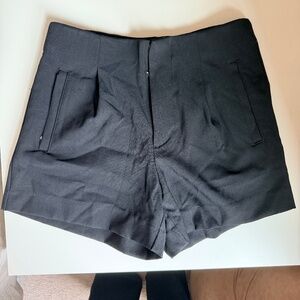 Black Dress Shorts, mid waist